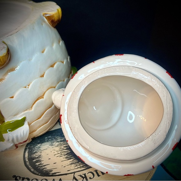 Vintage Christmas Owl Cookie Jar - Picture 4 of 5